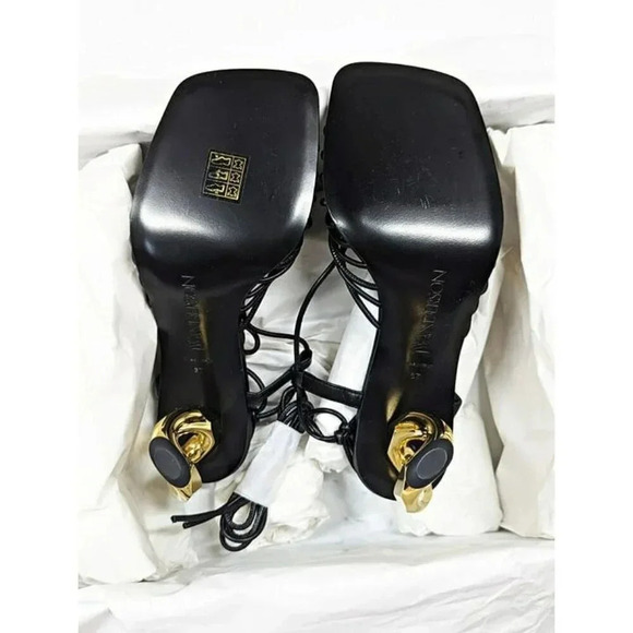 JW Anderson Women's Lamb Ankle Tie Chain High Heel Sandals Size 37 (MSRP $850) - Picture 11 of 12
